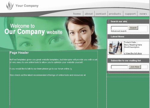 Web Templates - HTML designs, website graphics and web page backgrounds