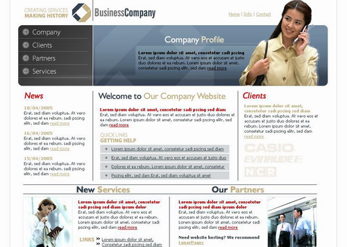Web Templates - HTML designs, website graphics and web page backgrounds